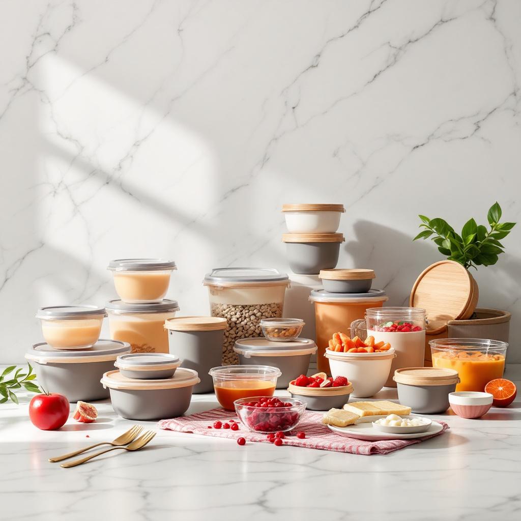 BambooNest Reusable Harmony Set — Eco-friendly BambooNest Reusable Harmony Set with 50 durable containers for sust